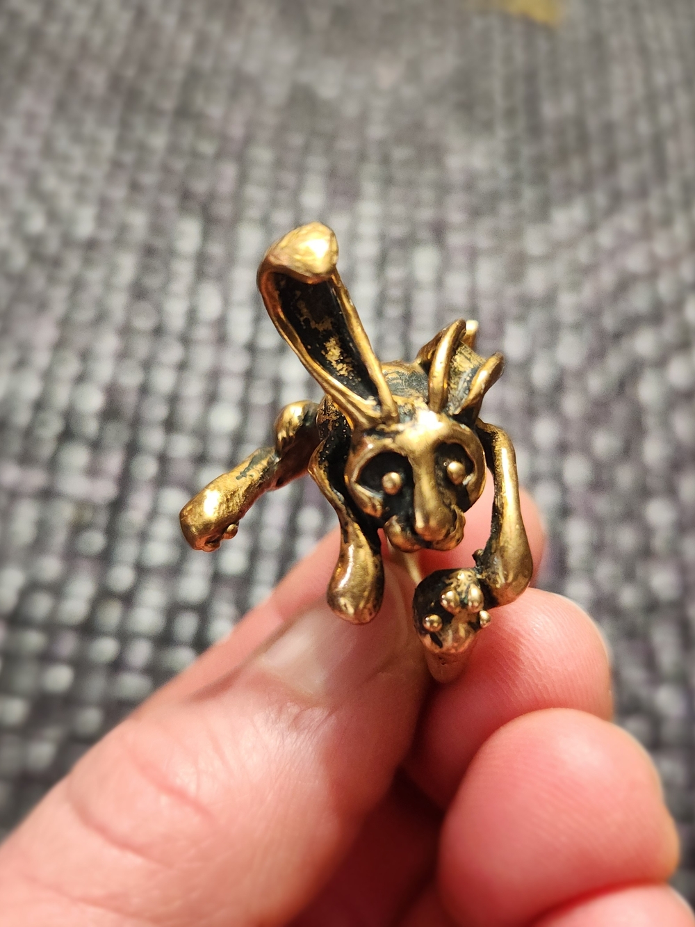 Bronze Jackrabbit Cocktail Ring - Picture 8 of 10